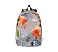 MXPELGHMAD Travel Backpack Carry-on Daypack Peach ice cubes Laptop Backpack Lightweight Shoulder Bags for Women Men