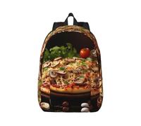 MXPELGHMAD Travel Backpack Carry-on Daypack Pizza with mushrooms tomatoes Laptop Backpack Lightweight Shoulder Bags for Women Men