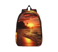 MXPELGHMAD Travel Backpack Carry-on Daypack Sunset on The Beach Laptop Backpack Lightweight Shoulder Bags for Women Men