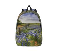 MXPELGHMAD Travel Backpack Carry-on Daypack Texas Bluebonnets Scenery Laptop Backpack Lightweight Shoulder Bags for Women Men