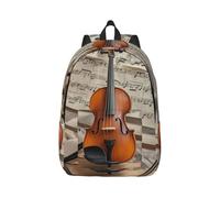 MXPELGHMAD Travel Backpack Carry-on Daypack Violin Sheet Music Laptop Backpack Lightweight Shoulder Bags for Women Men