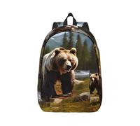 MXPELGHMAD Travel Backpack Carry-on Daypack Wild Bear Laptop Backpack Lightweight Shoulder Bags for Women Men
