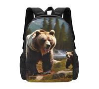 MXPELGHMAD Travel Backpack Carry-on Daypack Wild Bear Laptop Backpack Lightweight Shoulder Bags for Women Men