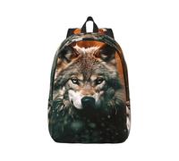 MXPELGHMAD Travel Backpack Carry-on Daypack Wolf in the forest at night Laptop Backpack Lightweight Shoulder Bags for Women Men