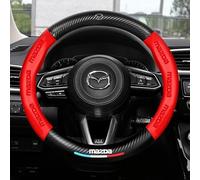 MXQCLSA Car Steering Wheel Cover, for Mazda 2 2014-2022 Breathable Anti-slip Car Accessory Steering Wheel Protector Cover Size M 37-38cm /14.5-15inch,C