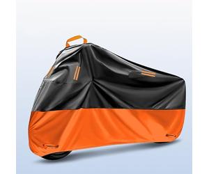 MXQCLSA Waterproof Motorcycle Cover, for Harley Davidson V-Rod 2002-2020 190T Thickned Oxford Fabric UV Rain Dust Protective Cover with Lock-holes and Storage Bag,XXL(length of about 2-2.2m)