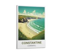 MXQOXAP Constantine Cornwall Vintage Travel Poster 16x24inch(40x60cm) Canvas Wall Art Pictures