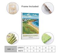 MXQOXAP Norfolk Coast Suffolk Vintage Travel Posters 24x36inch(60x90cm) Canvas Wall Art Pictures
