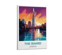 MXQOXAP The Shard London Vintage Travel Posters 20x30inch(50x75cm) Canvas Wall Art Pictures
