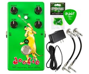 MXR DD30 Green Day Dookie Drive/Crunch Gain Pedal - 30th Anniversary Deluxe Edition Effects Stompbox with Tonebird 9V Power Supply, Patch Cable, Dunlop Picks Bundle