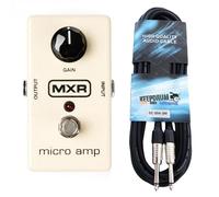 MXR M133 Effects Device Micro Amp Booster Pedal + Keepdrum Guitar Cable