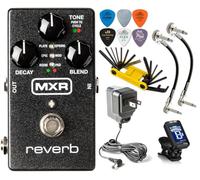 MXR M300 Reverb Electric Guitar Effects Pedal Hi-Fi Analog Dry Path and 6 Distinct Reverb Styles with Tonebird Patch, Multi-Tool, Dunlop Picks and ECB003 9v Power Supply Bundle