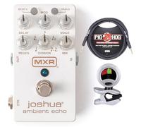 MXR M309 Joshua Ambient Echo Effects Pedal - Bundle with 2 Pig Hog Instrument Cables and Snark Tuner