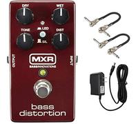 MXR M85 Bass Distortion Pedal Bundle with 2 MXR Patch Cables and 9V Power Supply