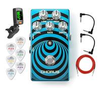 MXR WA38 Wylde Audio Chorus Pedal - Bundle with Instrument Cable, 2 Patch Cables, Tuner, and 6 Dunlop Flex Picks