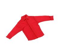 MXRGUMVI 1:12 Scale Miniature Shirt Retro Overshirt for 6'' Male Dolls Soldier Figure, red, 6.6 cm