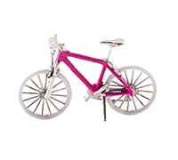 MXRGUMVI 1:64 Mini Bicycle Scene Model Mountain Bike Diorama S Scale Pink