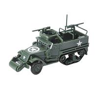 MXRGUMVI 1:72 World War II M3A1 Miniature Half Track Armored Vehicle Model Green