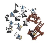 MXRGUMVI 15 Pcs Plastic Medieval Soldiers Model Army Men Archaic Soldiers Battle Scene A