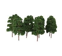 MXRGUMVI 20 Pcs Model Abies Holophylla Tress Train Railroad Scenery 1:150 Dark Green