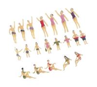 MXRGUMVI 20 Pcs Model Trains People Figures Scale Painted Beach Crowd Miniatures HO 1:100