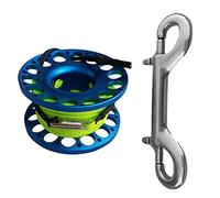 MXRGUMVI 30m Aluminum Alloy Cave Scuba Diving Finger Spool Guide Line Reel Blue