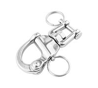 MXRGUMVI 316 Stainless Steel 70 mm Swivel Eye Snap Hook Shackle - Boat/Sailing/Yacht