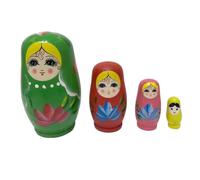 MXRGUMVI 4 Pcs Russian Nesting Dolls Matryoshka Dolls for Birthday Children Kids Present green, max 4.7x4.7x8.2 cm