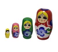 MXRGUMVI 4 Pcs Russian Nesting Dolls Matryoshka Dolls for Birthday Children Kids Present red, max 4.7x4.7x8.2 cm