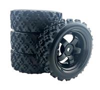 MXRGUMVI 4Set of RC Wheel and Tire for Wltoys 144001 1/10 1/14 1/16 1/18 DIY Accs Black, 71x26 mm