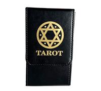 MXRGUMVI Durable Tarot Card Storage Box With Fine Stitching And Non-Deforming Impact-resistant PU Tarot Card Storage Case PU Made black