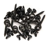 MXRGUMVI Hook Stops Carp Shank Beads Swivels Bait Screws with Oval Rings Set Portable Soft Fishing Replacement Terminal Tackle Black