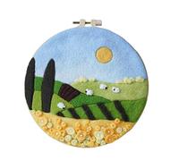 MXRGUMVI Landscape Wool Needle Felting Kit Beginner Children DIY Christmas Autumn, 20 cm