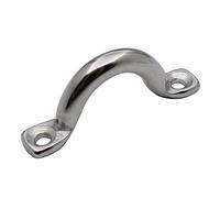 MXRGUMVI Metal Boat Top Pad Eye Tie Down Hook Fitting Cord for Boating Kayak Rigging 4 mm, Silver