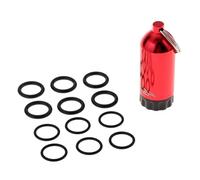 MXRGUMVI Mini Scuba Diving Tank with 12 O Rings and Brass Pick Dive Key Chain Red