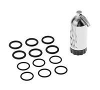 MXRGUMVI Mini Scuba Diving Tank with 12 O Rings and Brass Pick Dive Key Chain Silver