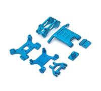 MXRGUMVI RC Car Shock Mount Modification Upgraded Front Bumper Replacing Part Rear Wing Replacement for WLtoys 144010 144001 144002 Blue