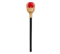MXRGUMVI Scepter Fancy King's Scepters Retro Vintage Plastic Cosplay Props Cane Halloween Dress Up Accessory Kids Gold Red King's Scepter, King Scepter