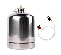 MXRGUMVI Stainless Steel Gas Bottle Inflatable Empty Refillable for Hiking Fishing, 1.35L