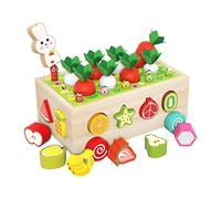 MXRGUMVI Wooden Farm Orchard Car Matching Block Toy DIY for Blocks Set Toddler, Farm Orchard Intelligence Box