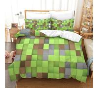 MXRMXR 3D Cube Pattern-modern Geometric Design Duvet Cover Bedding, Comforter Cover Set for Boys Girls Kids Teens, 3D Quilt Cover with Zipper, Soft Microfibre 3 Pcs Single（140x200cm）