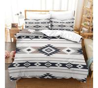 MXRMXR Aztec Pattern-Modern Tribal Design 3 Piece Comforter Cover Set, 3D Printed Quilt & Duvet Cover with Zipper for Girls Boys, Ultra Soft Microfibre Bedding King（220x240cm）