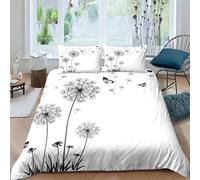 MXRMXR Dandelion Duvet Cover Set 3D Printed Bedding Set, Quilt Cover with Zipper Closure Comforter Cover for Childrens And Adults, Soft Microfiber Bedding Double(200x200cm)