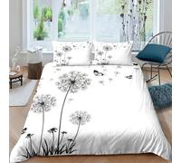 MXRMXR Dandelion Duvet Cover Sets 3D Quilt Cover, Comforter Cover Bedding Set for Kids Boys And Girls 3 Piece Set with Zipper Closure Soft Microfiber King（220x240cm）
