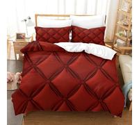 MXRMXR Luxury Quilted Pattern-Classic Diamond Design Style Duvet Cover Bedding Set 3D Microfiber Pattern 3 Pieces With Zipper And Pillowcases Super King（260x220cm）