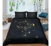 MXRMXR Moon Star Bedding Duvet Cover Set Soft Microfibre Comforter Cover 3D Print Quilt Cover 3 Piece Set for Children Adults with Zipper Closure King（220x240cm）