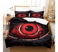 MXRMXR RedEyeArt-GothicHorrorStyle Housse De Couette Parure De Lit 3D Microfibre Ensemble De Literie Pour Enfant Garçon Fille King（220x240cm）