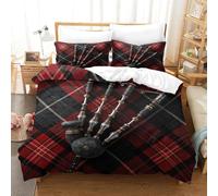 MXRMXR Scottish Bagpipes-Traditional Celtic Instrument Housse De Couette Enfant Microfibre Imprimée Ensemble De Literie Avec Parure De Lit Et Taie Single（135x200cm）