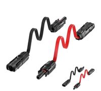 MXRPV Pack of 2 Solar Panel Flat Cable 4 mm², Solar Cable Window Feed-Through Flexible PV Flat Cable for Balcony Power Plant and Solar Power Station (35 cm - 4 Pieces)