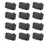 MXRS 12PAack 125V250V 16A SPDT Push Button Snap Action Micro Limit Switch for Microwave Oven Door Arcade KW3 by